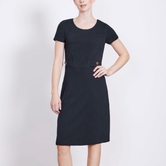 Boden Cordelia Ottoman Navy Ribbed Dress - Size 6 - Picture 8 of 8